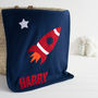 Personalised Space Rocket Baby Blanket, thumbnail 1 of 4
