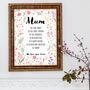 August Poppy Birth Flower Positive Affirmations Gift For Mum Print, thumbnail 1 of 7