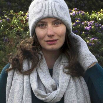 Personalised Cashmere Hat, Scarf And Gloves Gift Set, 3 of 8