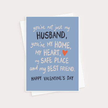 Not Just My Husband Sentimental Valentine's Day Card, 4 of 4