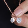 18ct Rose Gold Vermeil Birthstone Gemstone Necklace, thumbnail 1 of 9