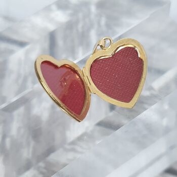 Handmade 9ct Gold Heart Locket With Hand Engraving, 4 of 11