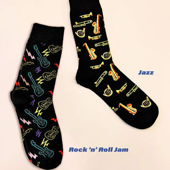 Personalised Men's Music Two Pairs Socks In A Box, 2 of 7