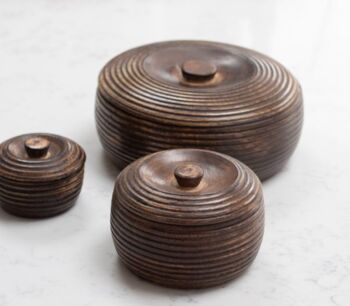 Wooden Round Boxes With Lid Three Sizes, 4 of 4