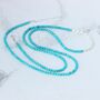 Long Turquoise Howlite Beaded Necklace With Sterling Silver Beads, thumbnail 10 of 11