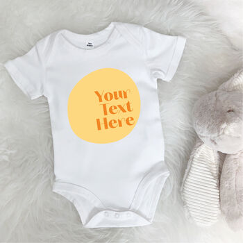 Personalised Custom Text Babygrow New Baby Gift, 4 of 9