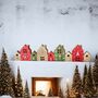 Little Wooden Coloured Houses, Tabletop Christmas Decoration, thumbnail 3 of 3