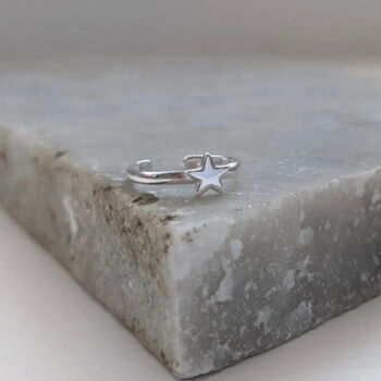 Adjustable Sterling Silver Star Toe Ring, 6 of 9