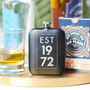 Personalised 50th Birthday Year Hip Flask, thumbnail 1 of 8