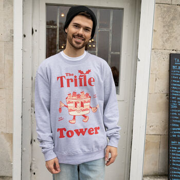 The Trifle Tower Men's Christmas Jumper, 4 of 4