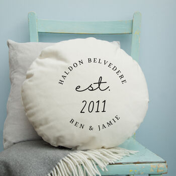 Wedding. Anniversary Or Engagement Est. Year Cushion, 2 of 2