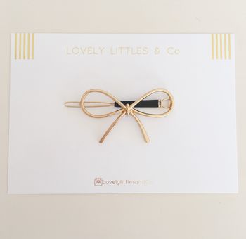 Gold Or Silver Bow Hair Clip, 4 of 7