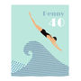 Personalised Swimmer Large Birthday Card, thumbnail 3 of 3