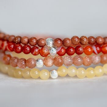 Sacral Chakra Bracelet Set For Creativity And Emotional Balance, 4 of 5
