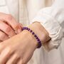 Handmade 6mm Amethyst Healing Crystal Bracelet With Gold Filled Details, thumbnail 1 of 4