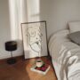Linear Life Drawing Figure Monochrome Riso Print On Recycled Paper, thumbnail 1 of 8