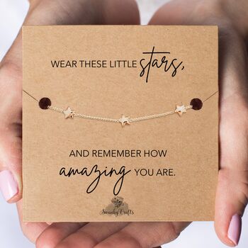 Graduation Gift With A Gold Or Silver Plated Star Bracelet And Card, 3 of 4