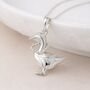 Personalised Sterling Silver Mother Goose Necklace With Heart Charm, thumbnail 1 of 8