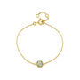 Brooklyn Green Amethyst And Gold Plated Bracelet, thumbnail 3 of 4