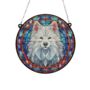 Samoyed Stained Glass Effect Suncatcher, thumbnail 2 of 6