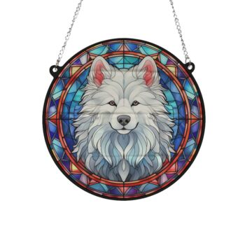 Samoyed Stained Glass Effect Suncatcher, 2 of 6