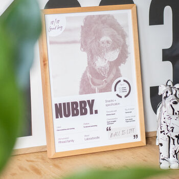 Personalised Dog Portrait Pet Poster Print, 7 of 12