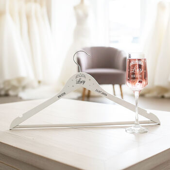 Diamante Embellished Wedding Dress Bridal Party Hanger, 3 of 7