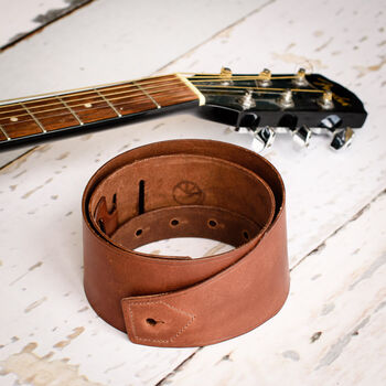 Handmade Personalised Leather Guitar Strap, 9 of 11