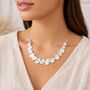 Silver Pebble Cascade Necklace, thumbnail 1 of 5