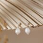 Sterling Silver Freshwater Pearl Ball Earrings, thumbnail 3 of 7