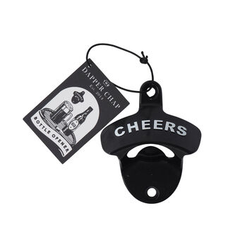 Dapper Chap 'Cheers' Wall Mounted Bottle Opener, 3 of 4