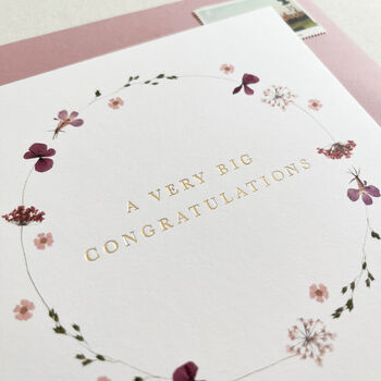 Edith Floral Congratulations Card, 2 of 2