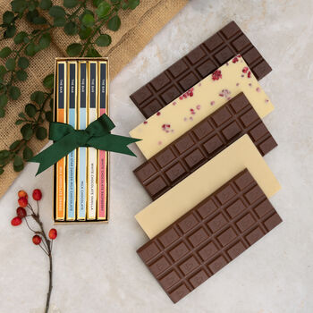 Organic Chocolate Selection In Gold Christmas Gift Box, 3 of 3