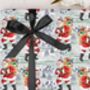 Three Sheets Of Traditional Santa Claus Wrapping Paper, thumbnail 1 of 2