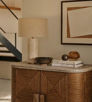 Stone Table Lamp, Cream, 3 of 5