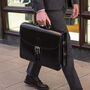 Personalised Men's Large Leather Briefcase 'Tomacelli2', thumbnail 1 of 10