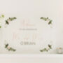 Floral Wedding Welcome Sign In Clear Acrylic, thumbnail 2 of 3