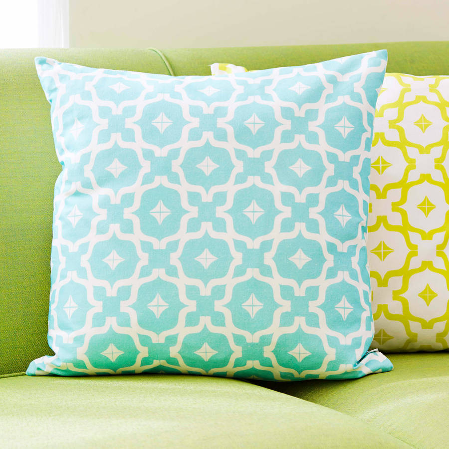 Moroccan Tile Print Cushion By Penelope Hope Notonthehighstreet Moroccan Tile Print Cushion