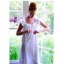 Ladies White Cotton Nightdress 'Margo', thumbnail 1 of 5