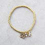 50th Birthday Beaded Pearl Charm Bracelet, thumbnail 5 of 10