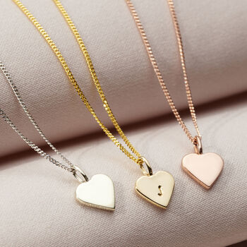 Mini 9ct Gold Initial Heart Necklace, 5 of 7