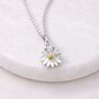 Personalised Sterling Silver April Daisy Birth Flower Pendant Necklace, thumbnail 4 of 9
