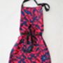 African Print Apron | Pink Leaf Omolara Print, thumbnail 4 of 6