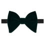 Mens Green Oversized Velvet Bow Tie And Pocket Square, thumbnail 4 of 6