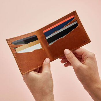 Personalised Leather Bifold Wallet With Photo, 4 of 8