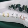 Sterling Silver Tiny Baroque Swirl Stud Earrings, thumbnail 6 of 11
