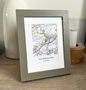 Favourite UK Map Personalised Taupe Framed Print, thumbnail 7 of 9