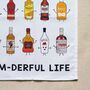 'It's A Rumderful Life' Rum Tea Towel, thumbnail 4 of 4