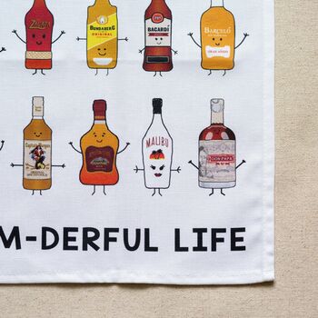'It's A Rumderful Life' Rum Tea Towel, 4 of 4