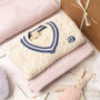 Baby Girl Cricket Jumper And Blanket Gift Set, thumbnail 1 of 12